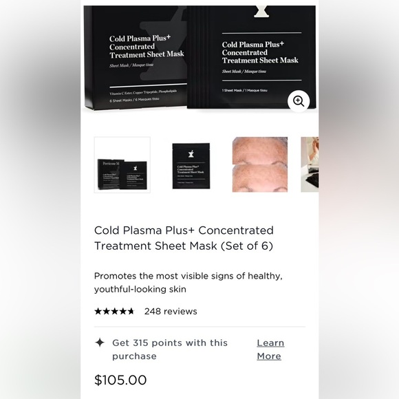 NWT Perricone MD Cold Plasma Plus + Concentrated Treatment Sheet 6 Count Masks - Picture 4 of 4